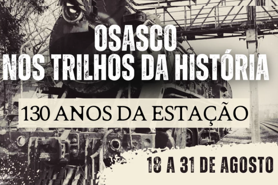 Imagem: Osasco celebra 130 anos da estação ferroviária com exposição no Plaza Shopping. Publicada no portal A+.