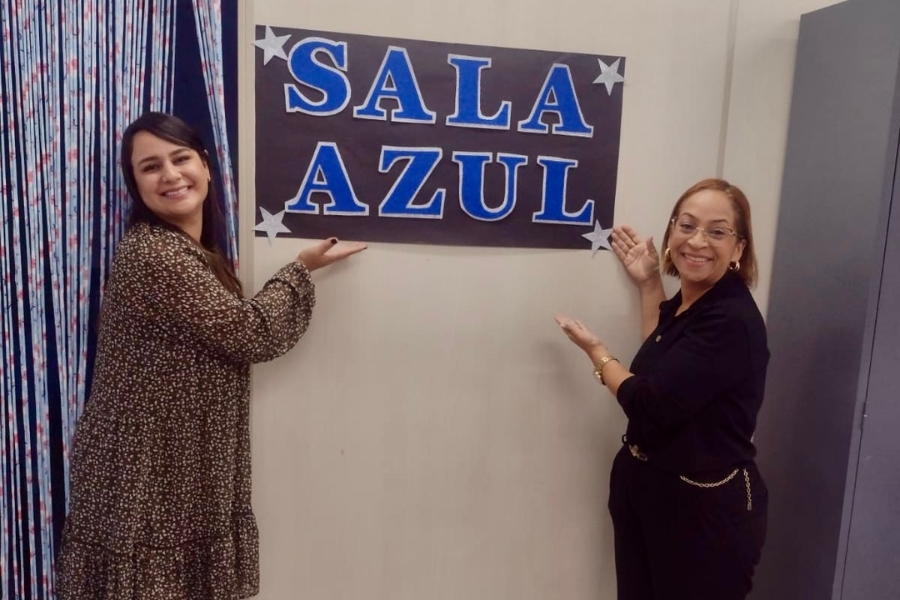 Imagem: Profª Cris quer levar modelo da Sala Azul do Eufly Gomes para toda a rede.... Publicada no portal A+.