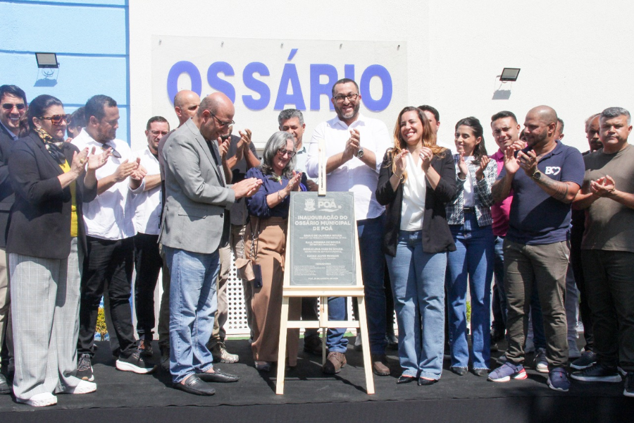 Imagem: Poá inaugura Ossário Municipal no Cemitério da Paz após reforma que resgata dignidade ao espaço. Publicada no portal A+.