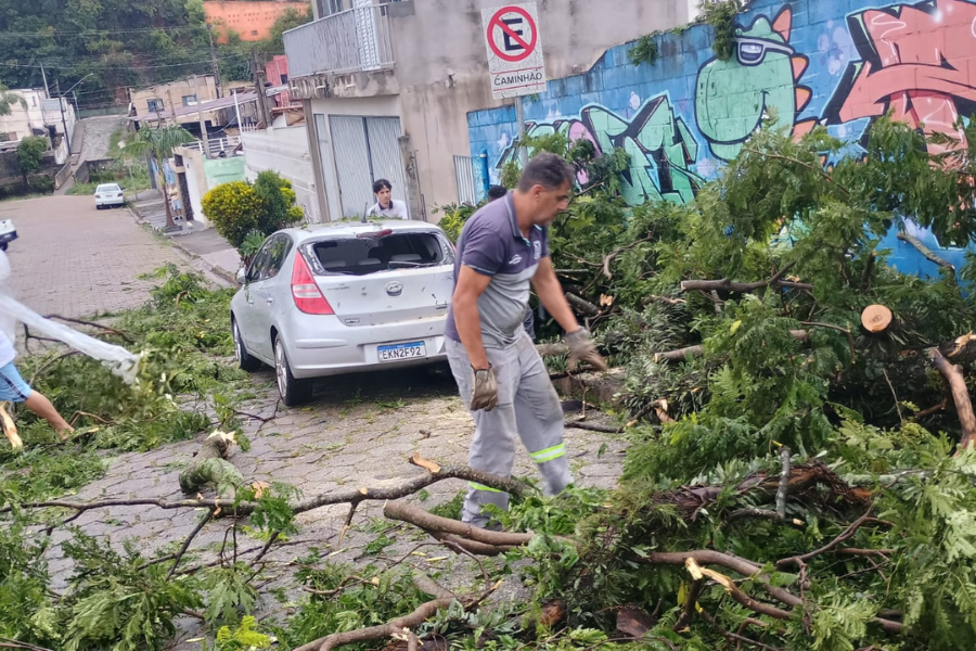 Imagem: Ciclone extratropical atinge Santa Isabel de forma inesperada e mobiliza força-tarefa da Prefeitura. Publicada no portal A+.