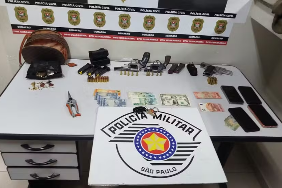 Imagem: Família vive horas de terror sob a mira de armas em assalto em Guararema; quatro são presos. Publicada no portal A+.