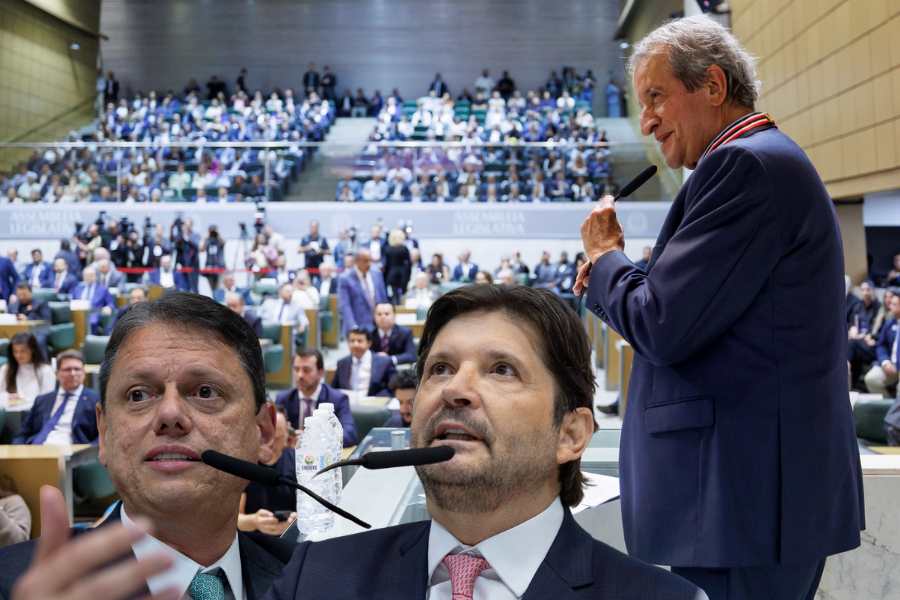 Imagem: Com Alesp lotada, homenagem a Valdemar Costa Neto consolida André do Prado como favorito à vaga de vice-governador em 2026. Publicada no portal A+.