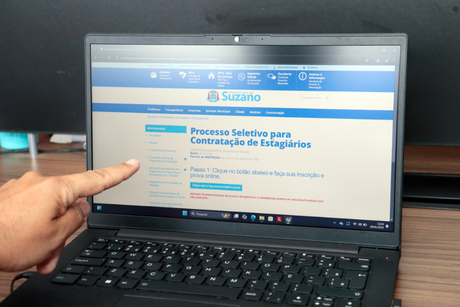 Imagem: Prefeitura de Suzano abre inscrições para novo processo seletivo de estágio nesta segunda-feira. Publicada no portal A+.