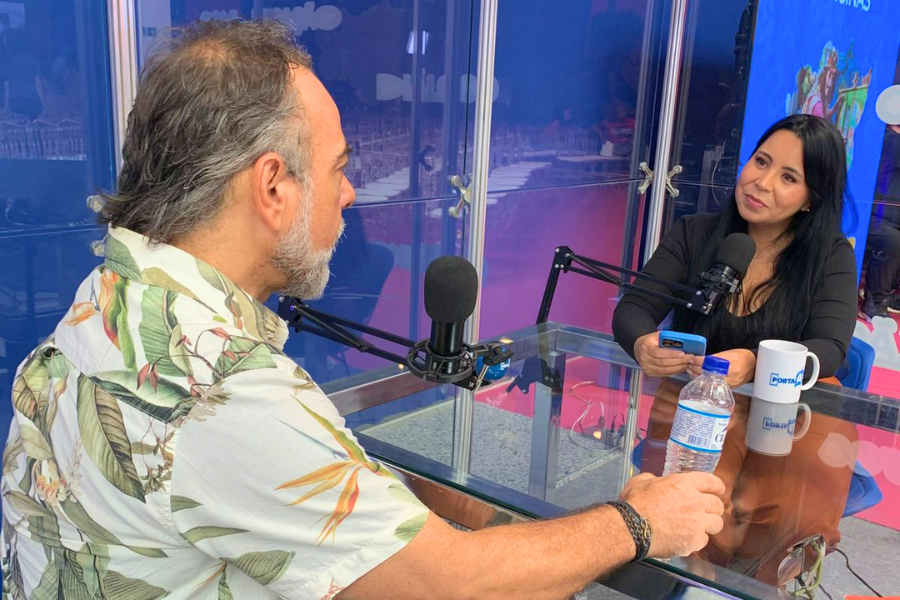 Imagem: Pod A+ marca presença na 1ª Feira da Juventude de Itaquá com estúdio ao vivo. Publicada no portal A+.