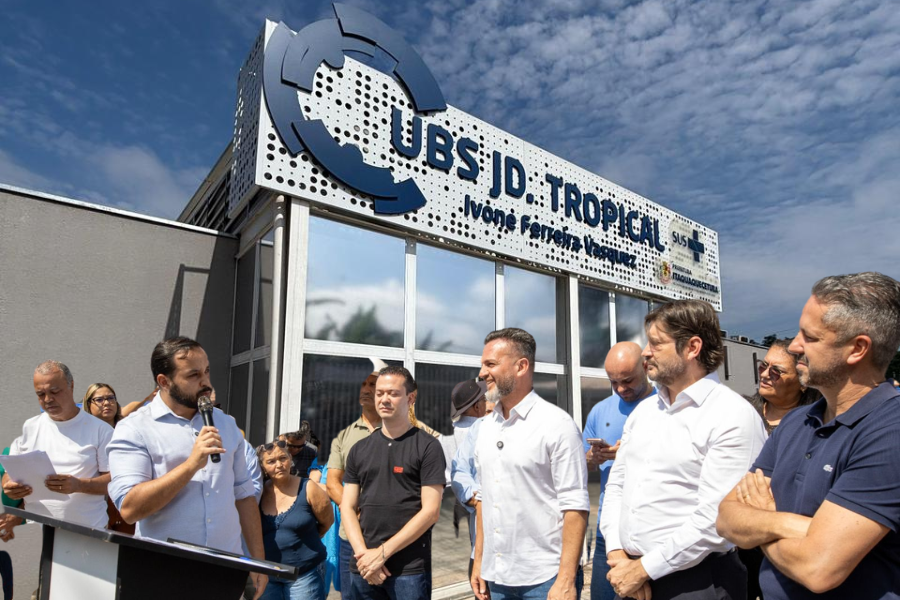 Imagem: Com investimento de R$ 1,5 milhão, Itaquá inaugura UBS Jardim Tropical e inicia atendimentos imediatos. Publicada no portal A+.