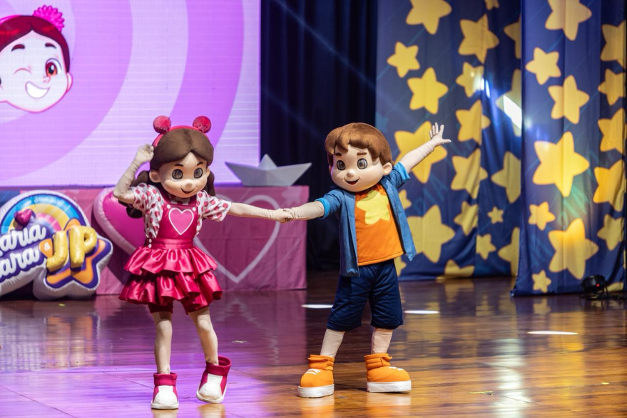 Imagem: Fenômeno infantil Maria Clara e JP agitam as tardes de domingo no Mogi Shopping. Publicada no portal A+.