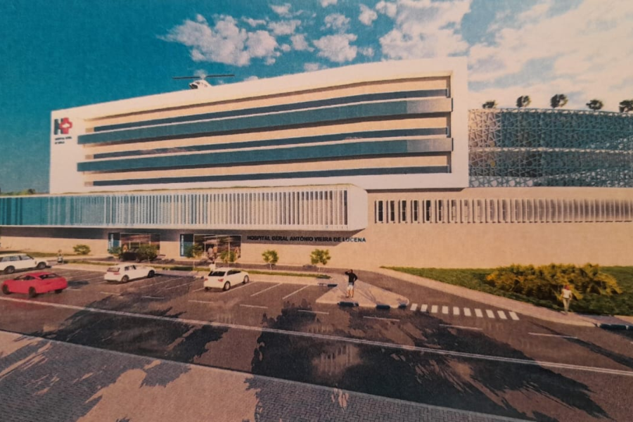 Imagem: Hospital Geral de Arujá: Obra será concluída até o fim deste ano e funcionamento é previsto para 2027, afirma Camargo. Publicada no portal A+.