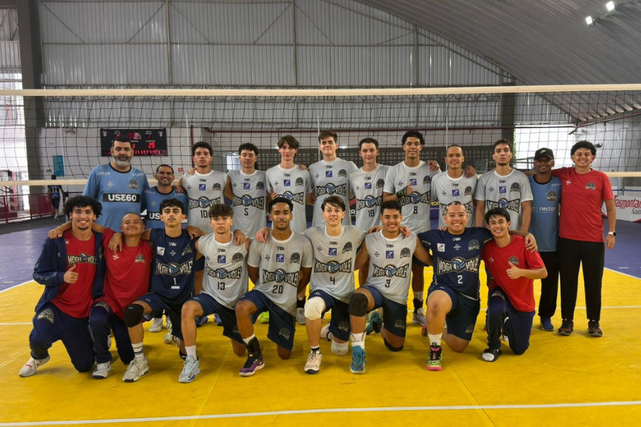 Imagem: Mogi Vôlei estreia com vitória contundente e atropela sergipanos no Brasileiro Sub-19. Publicada no portal A+.