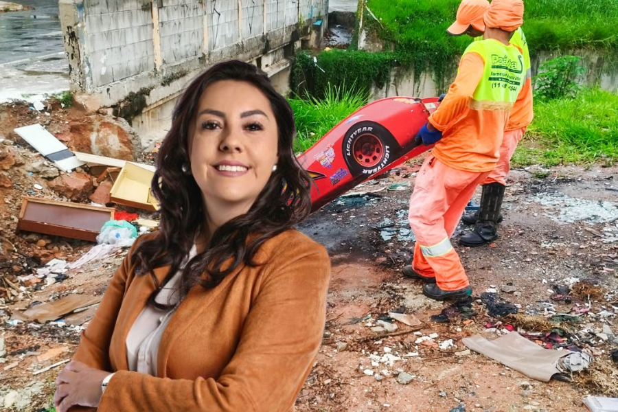 Imagem: Priscila Gambale anuncia projeto de lei para pagar morador que denunciar descarte irregular em Ferraz. Publicada no portal A+.