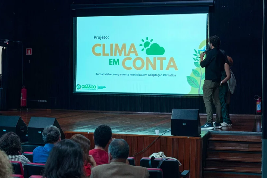 Imagem: Osasco cruza dados da LOA 2026 e lança projeto inédito para rastrear gastos com a crise climática. Publicada no portal A+.