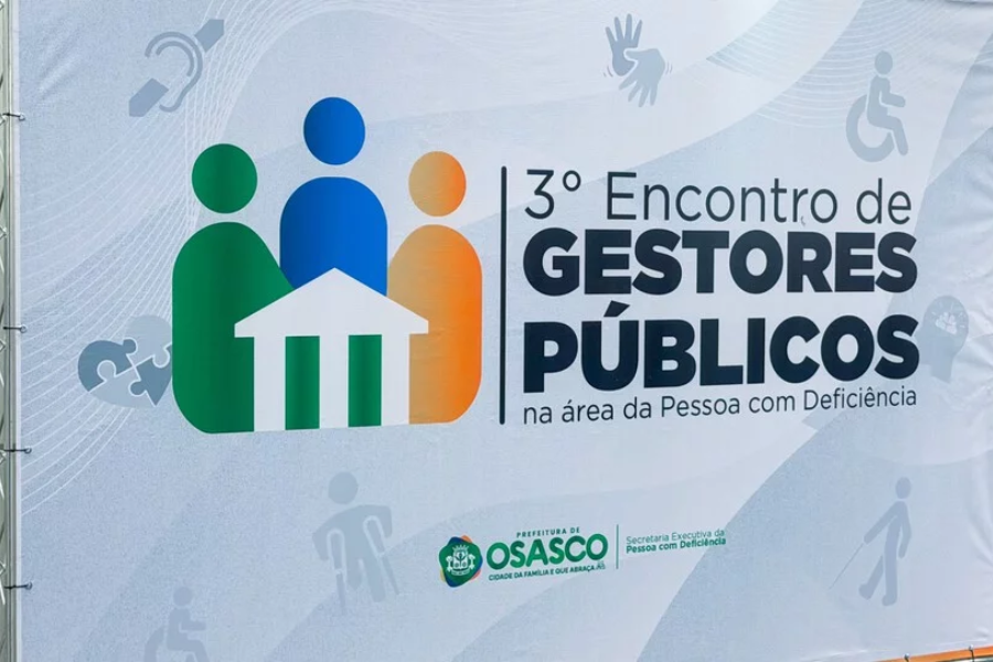Imagem: Osasco vira palco de debate estadual sobre inclusão e reúne gestores da Pessoa com Deficiência. Publicada no portal A+.