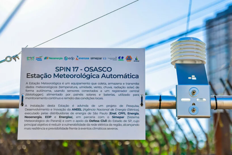 Imagem: Osasco ganha primeira estação meteorológica para monitorar o tempo em tempo real. Publicada no portal A+.