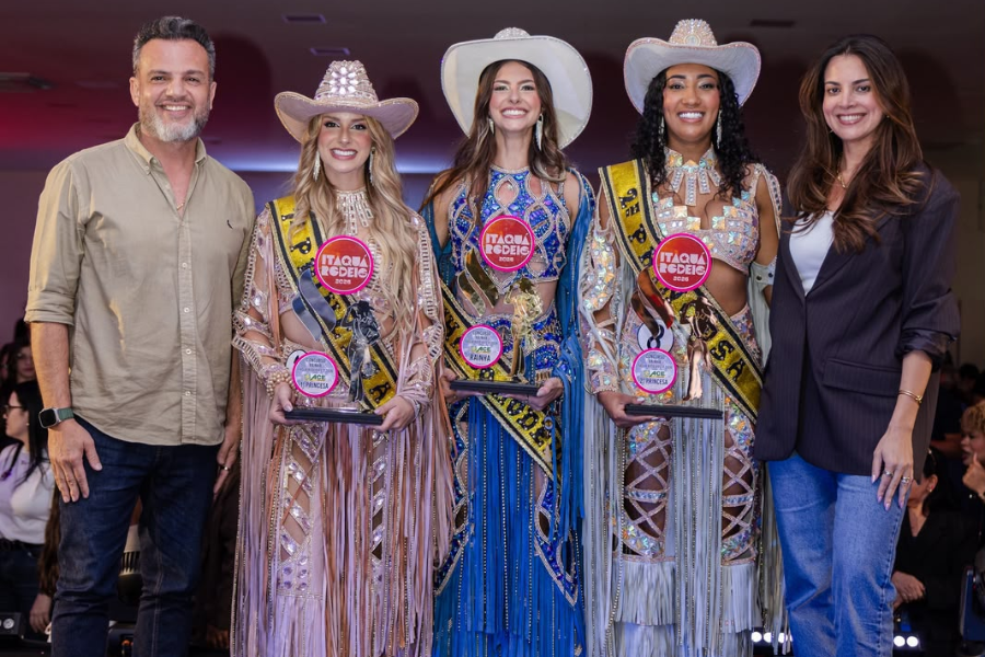 Imagem: Psicóloga Julia Liporace é eleita Rainha do Itaquá Rodeio Fest 2026. Publicada no portal A+.