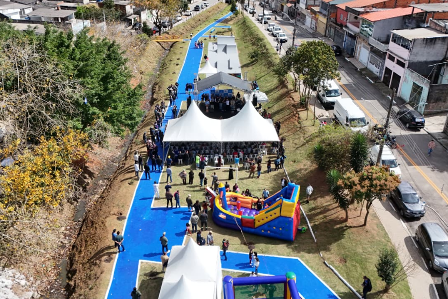 Imagem: Corredor Ecológico marca transformação da região norte de Suzano após 20 conquistas em 20 meses. Publicada no portal A+.