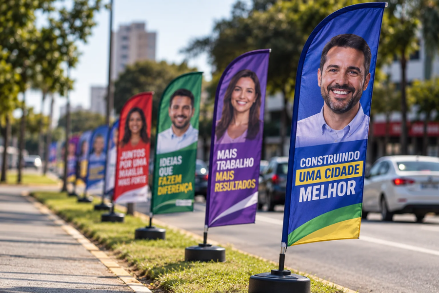 Imagem: Ação fiscalizatória recolhe propaganda eleitoral irregular em vias públicas de Mogi. Publicada no portal A+.