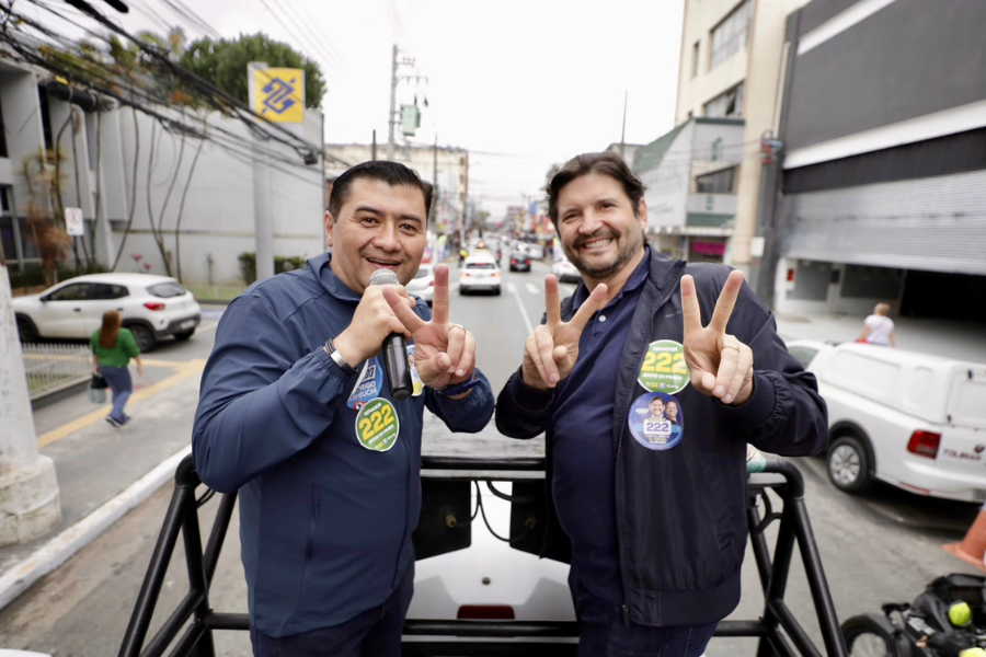 Imagem: André do Prado diz em Suzano que Rodrigo Ashiuchi dará continuidade a seu trabalho na Alesp. Publicada no portal A+.