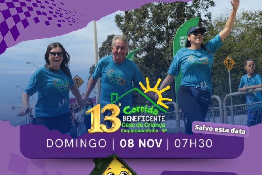 Imagem: Inscrições para a 13ª Corrida da Casa da Criança entram na reta final e encerram nesta terça-feira (27). Publicada no portal A+.