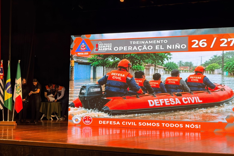 Imagem: Defesa Civil de Itaquá participa de treinamento estadual contra os impactos do El Niño. Publicada no portal A+.
